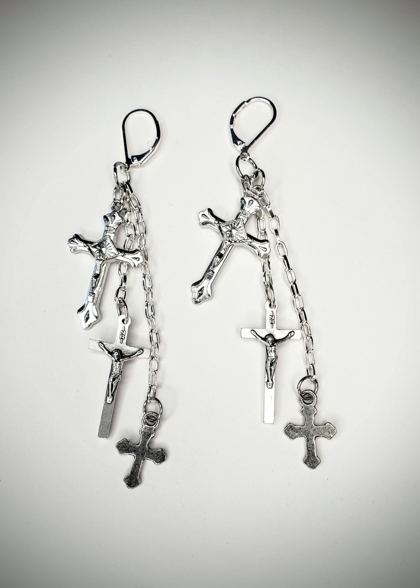 Trad Goth Crosses Earrings